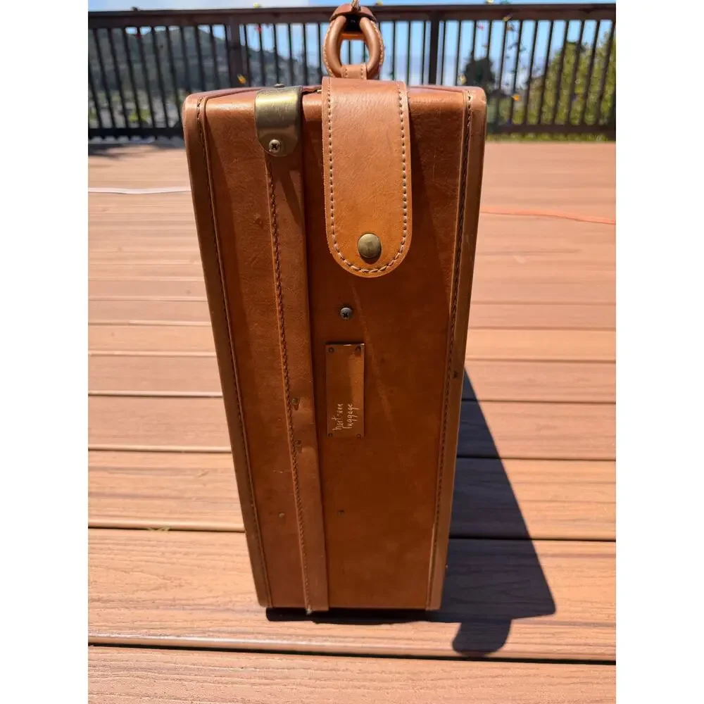 Vintage Hartmann All Leather Suitcase with Belting Luxury Luggage Tan 24